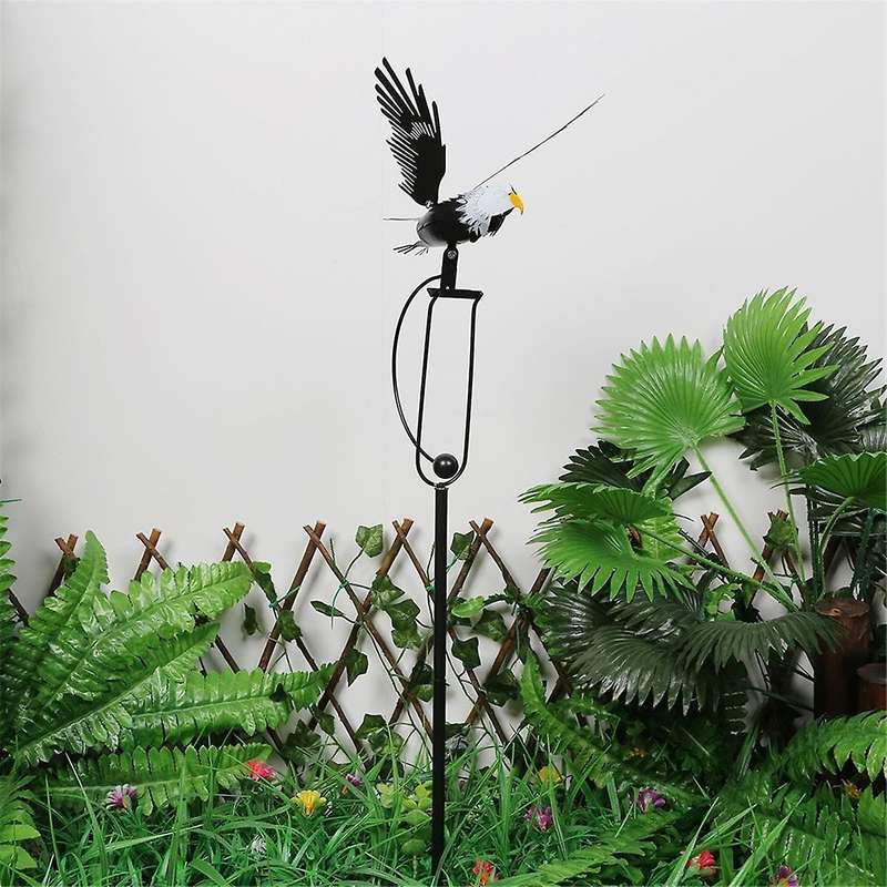 Wind Spinners for and Garden Rocking Eagle Decorations, Outdoor Metal Windmills Lawn Ornaments Wind
