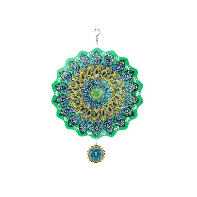 Wind Spinner Metal Rotating Outdoor Garden Hanging Decor Kinetic Sculpture Wind Chimes Yard Decorati