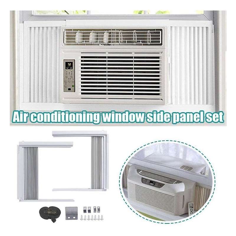 Window Air Conditioner Side Panels with Frame, Adjustable Insulation AC Side Panel for BTU Window AC