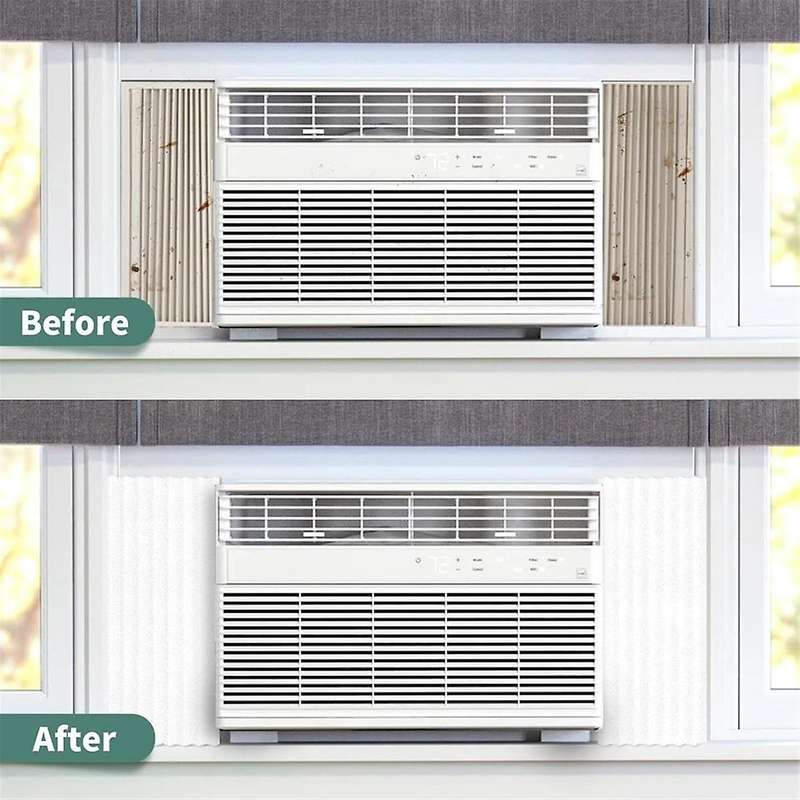 Window Air Conditioner,Side Insulated Foam Panel, Heat and Draft Insulating,Two-Piece Panels Window