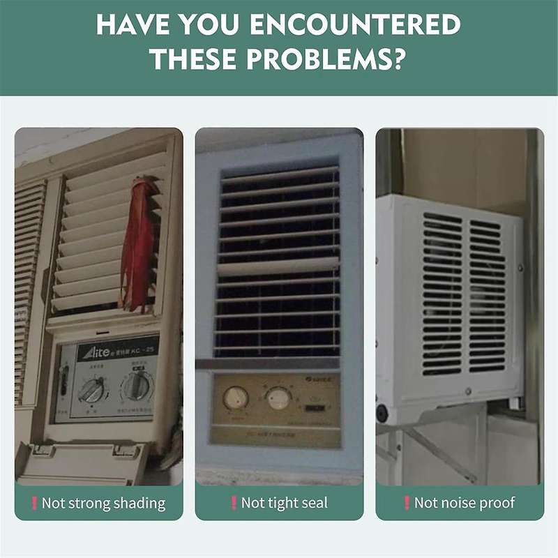 Window Air Conditioner,Side Insulated Foam Panel, Heat and Draft Insulating,Two-Piece Panels Window
