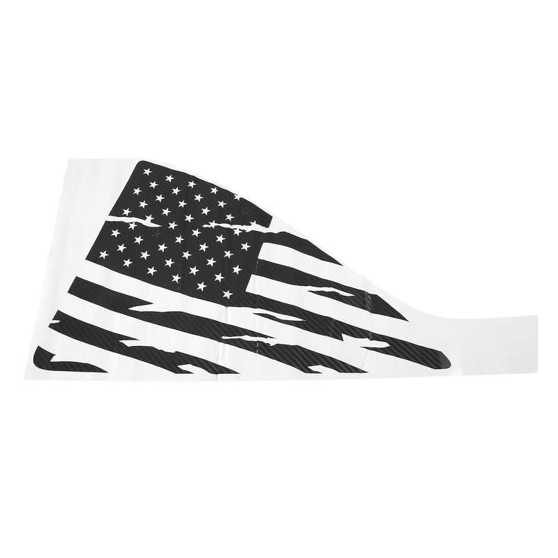 Window Decal Carbon Fiber Rear Window Distressed Flag Sticker for Camaro 2010 2011 2012 2013 2014 20