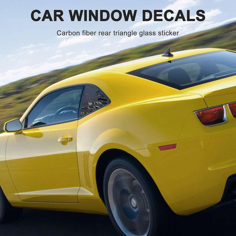 Window Decal Carbon Fiber Rear Window Distressed Flag Sticker for Camaro 2010 2011 2012 2013 2014 20