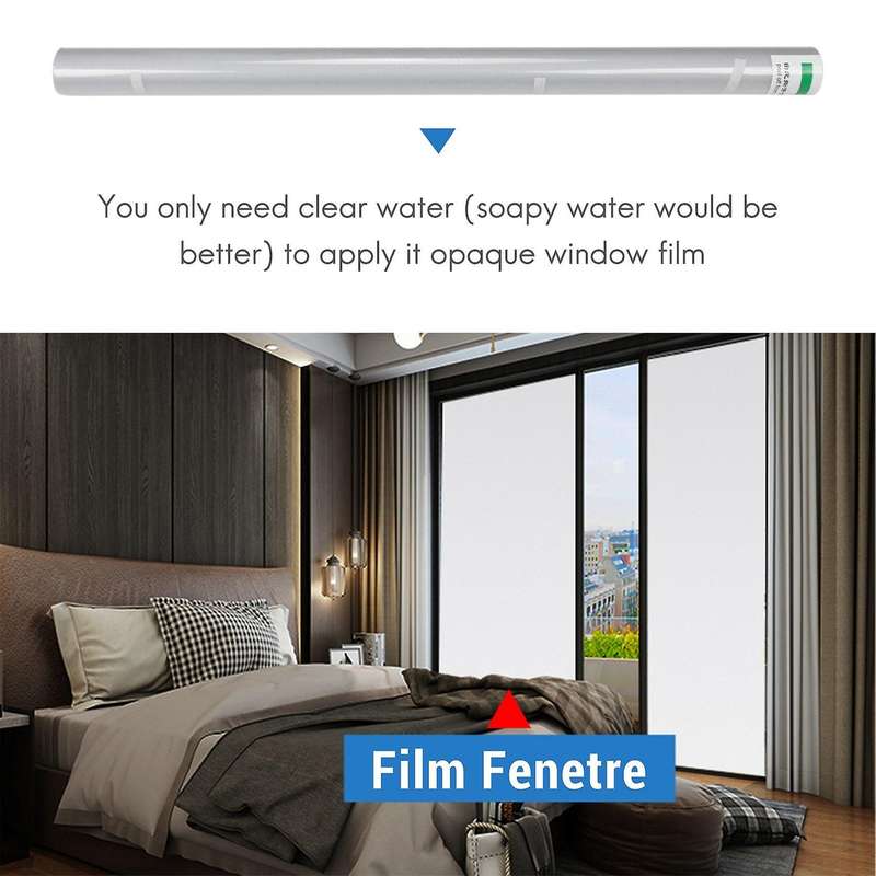 Window Film Frosted Glass Film Opaque Electrostatic Stickers Office Bathroom Living Room Kitchen