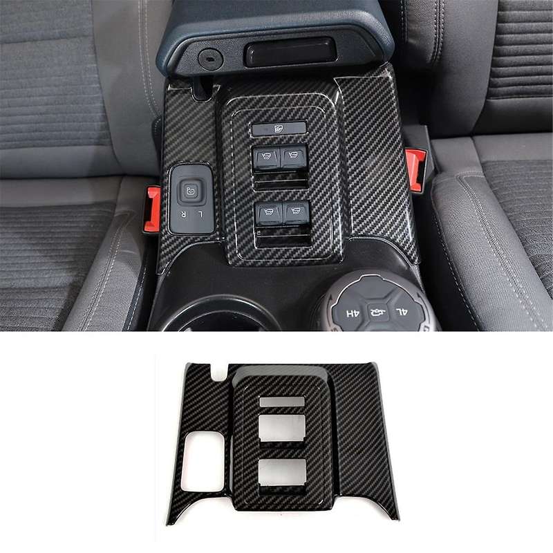 Window Lift Switch Control Panel Cover Trim for 2021-2024 Accessories Carbon Fiber