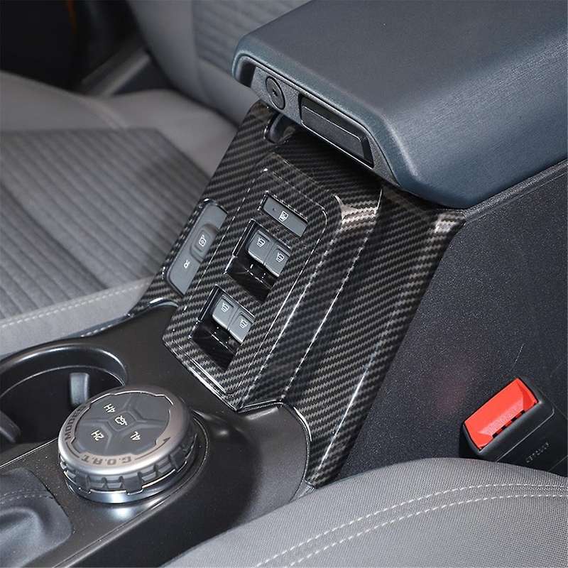 Window Lift Switch Control Panel Cover Trim for 2021-2024 Accessories Carbon Fiber