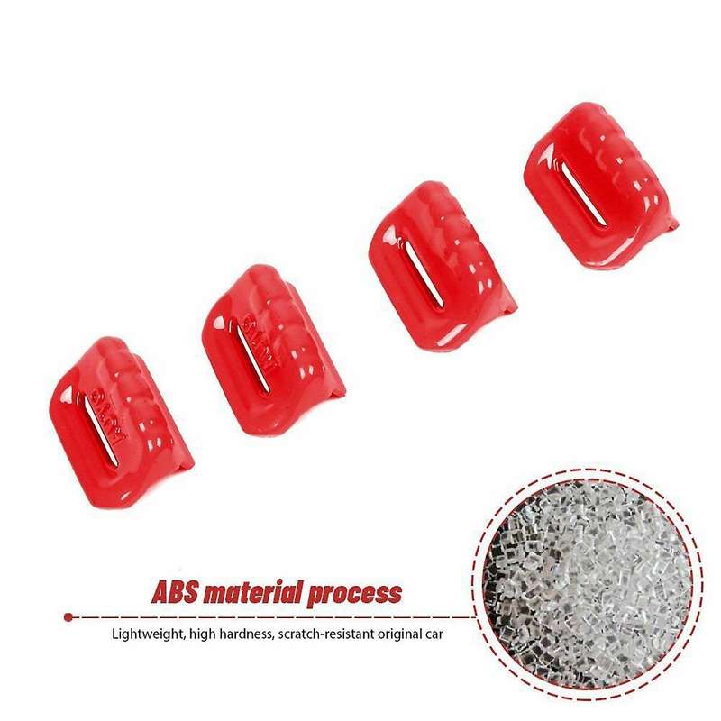 Window Lift Switch Adjust Button Cover Trim ABS Interior Accessories for JL JT 2018-2021 (Red)