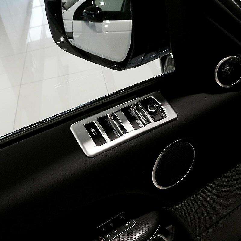 Window Lift Switch Frame Cover Trim for Land Sport 2014-2016 Plastic Chrome