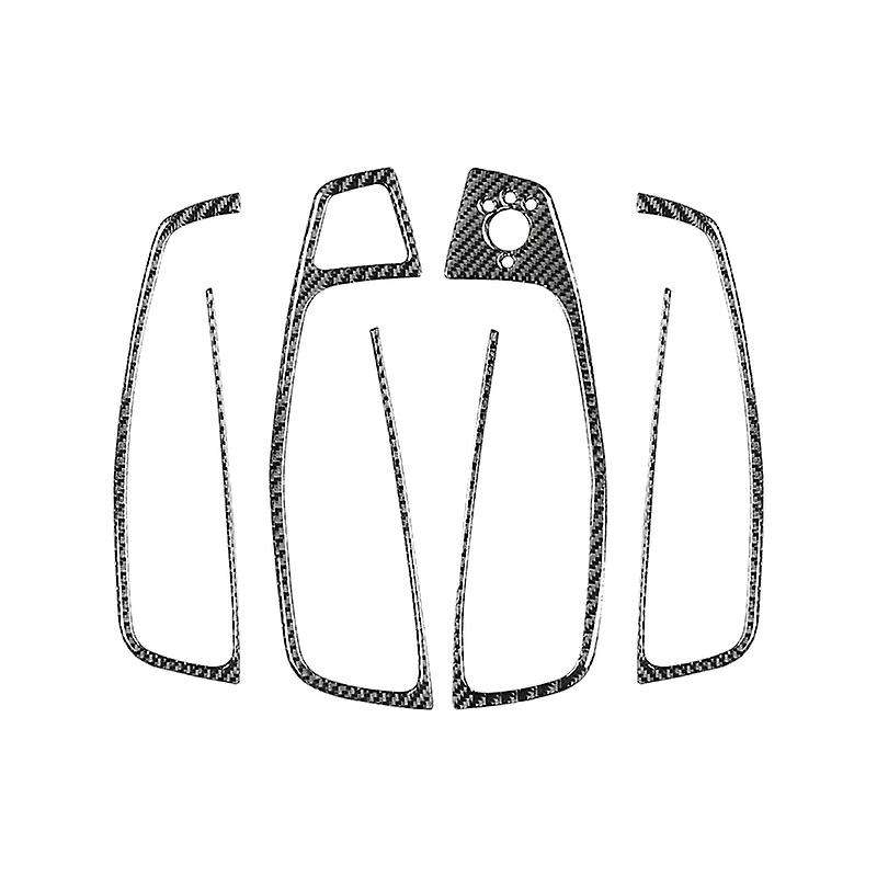 Window Lift Switch Button Cover Sticker Trim Carbon Fiber for A6 2012 2013 2014 2015 2016 2017 2018
