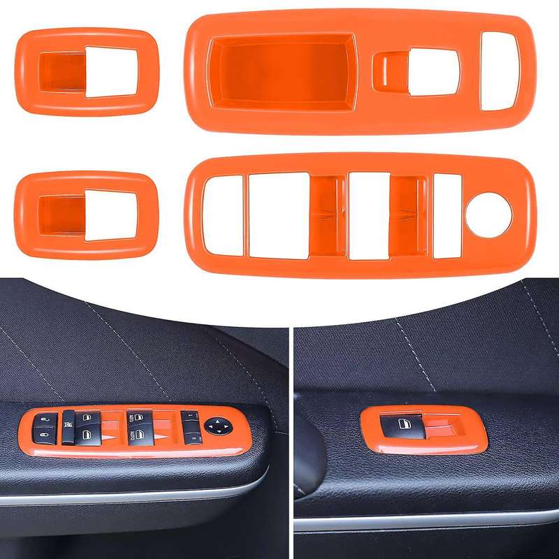 Window Lift Switch Trim Button Panel Cover Trims for 2011-2021 Charger Durango for 2010-2017 RAM (Or