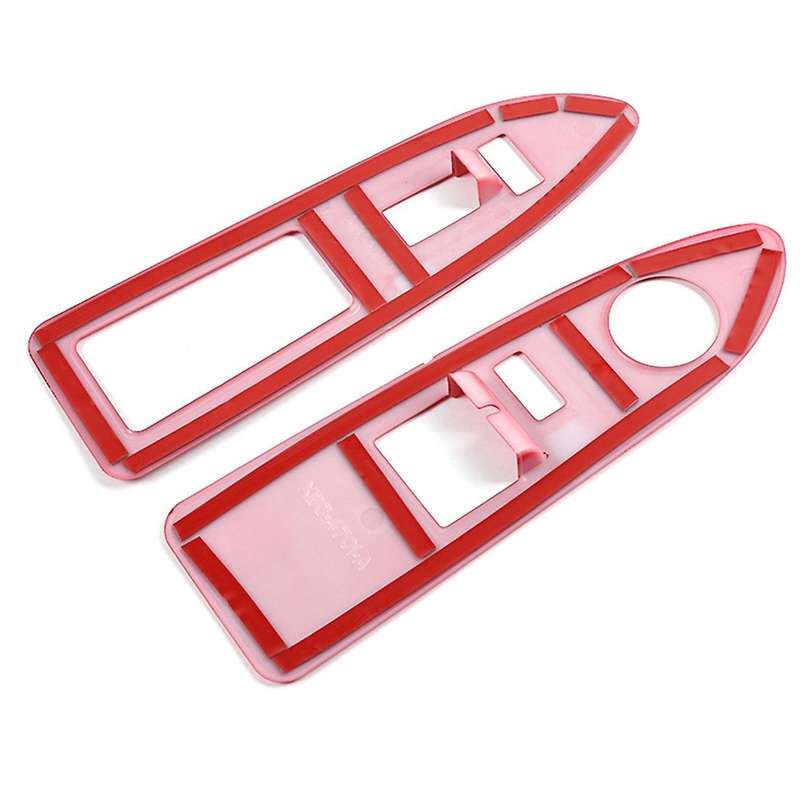 Window Lift Switch Panel Cover Trim ABS Interior Accessories for 2009-2014 (Red)