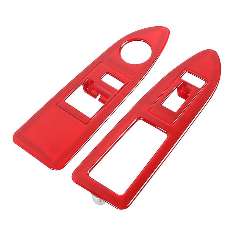 Window Lift Switch Panel Cover Trim ABS Interior Accessories for 2009-2014 (Red)