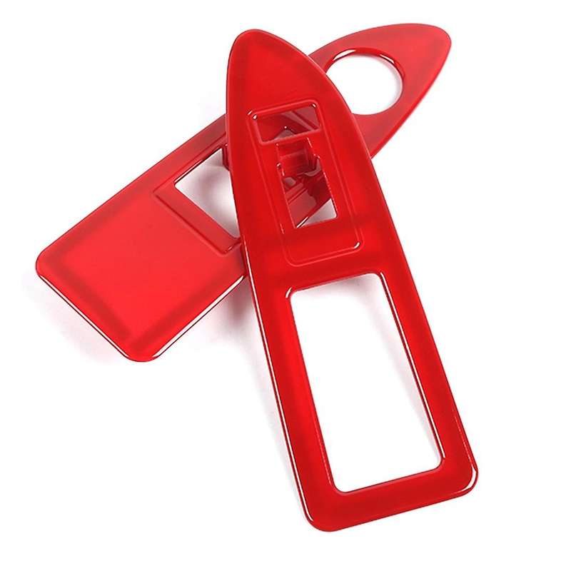 Window Lift Switch Panel Cover Trim ABS Interior Accessories for 2009-2014 (Red)