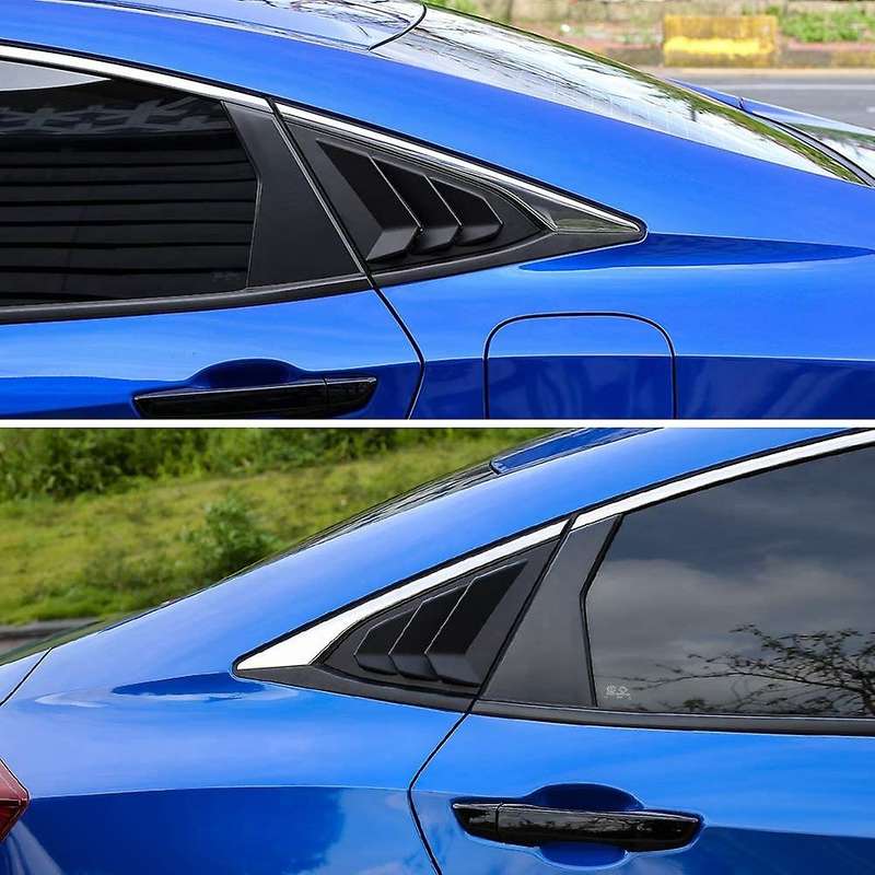 Window Louver Cover, Rear Louver Frame Vent, Car Window Decoration Rear Windshield Side Vent, for 20