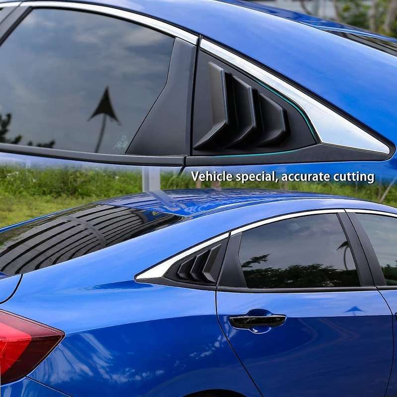 Window Louver Cover, Rear Louver Frame Vent, Car Window Decoration Rear Windshield Side Vent, for 20