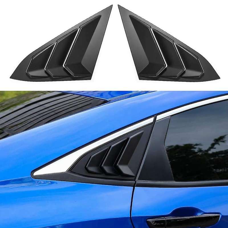 Window Louver Cover, Rear Louver Frame Vent, Car Window Decoration Rear Windshield Side Vent, for 20