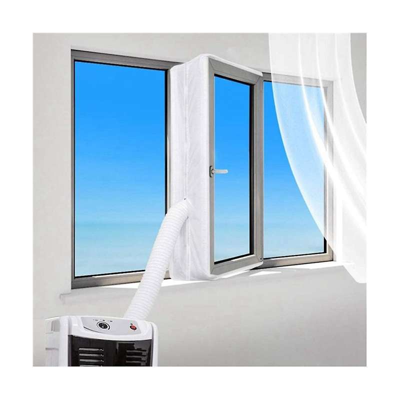 Window Seal for Portable Air Conditioner, 400cm Flexible Cloth Sealing Panel Window Seal with Zipper
