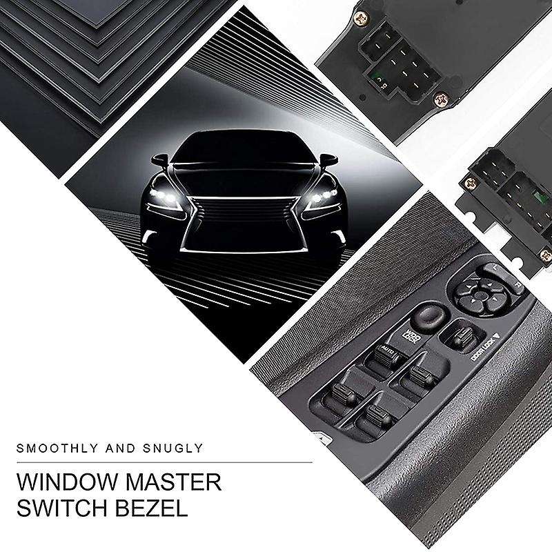 Window Switch and Bezel, Driver Passenger Window Switch Bezel for 2002-2010 Ram 1500/2500/3500, Blac