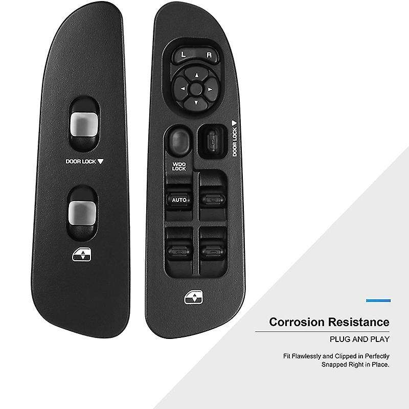Window Switch and Bezel, Driver Passenger Window Switch Bezel for 2002-2010 Ram 1500/2500/3500, Blac