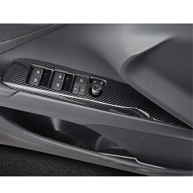 Window Switch Door Lock Panel Cover Trim for 9th 2024 2025 Accessories Carbon Fiber
