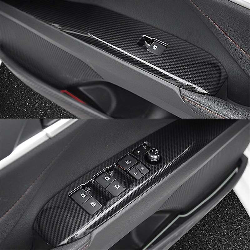 Window Switch Door Lock Panel Cover Trim for 9th 2024 2025 Accessories Carbon Fiber