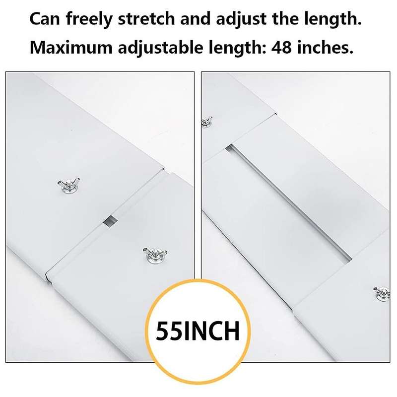 Window Vent Kit for Air Conditioners, Adjustable Length Window Seal Plates for 5 Inch Exhaust Hose