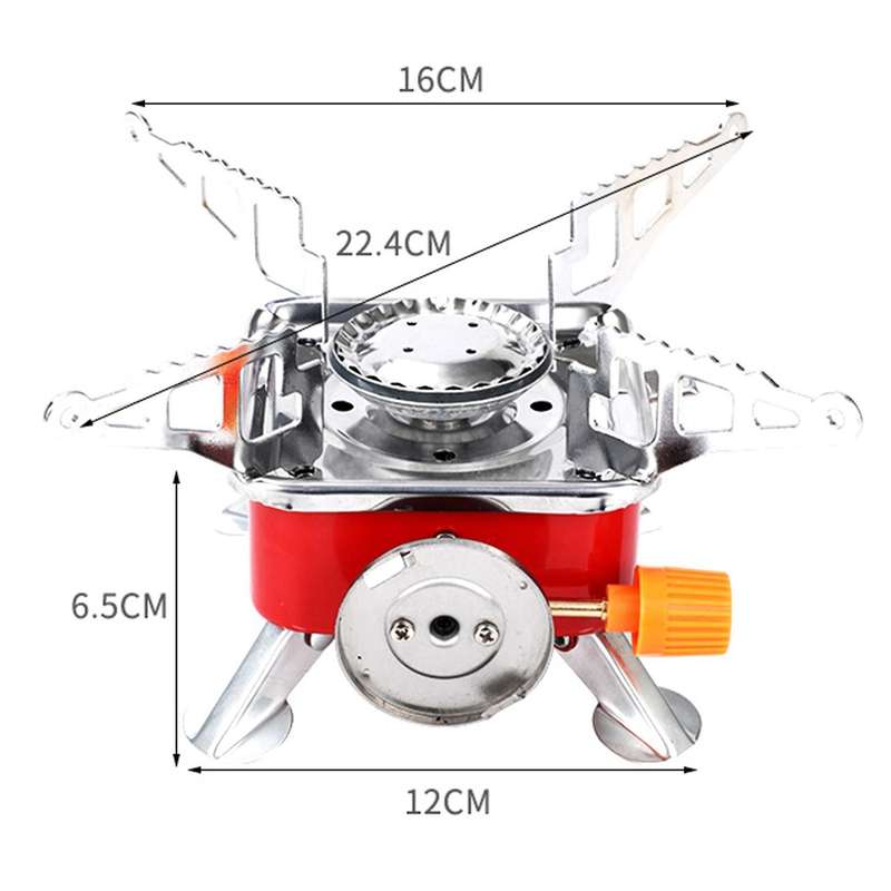 Windproof Burner Camping Gas Stove Foldable Stove Burners Outdoor Mini Portable Square Stove for Bac
