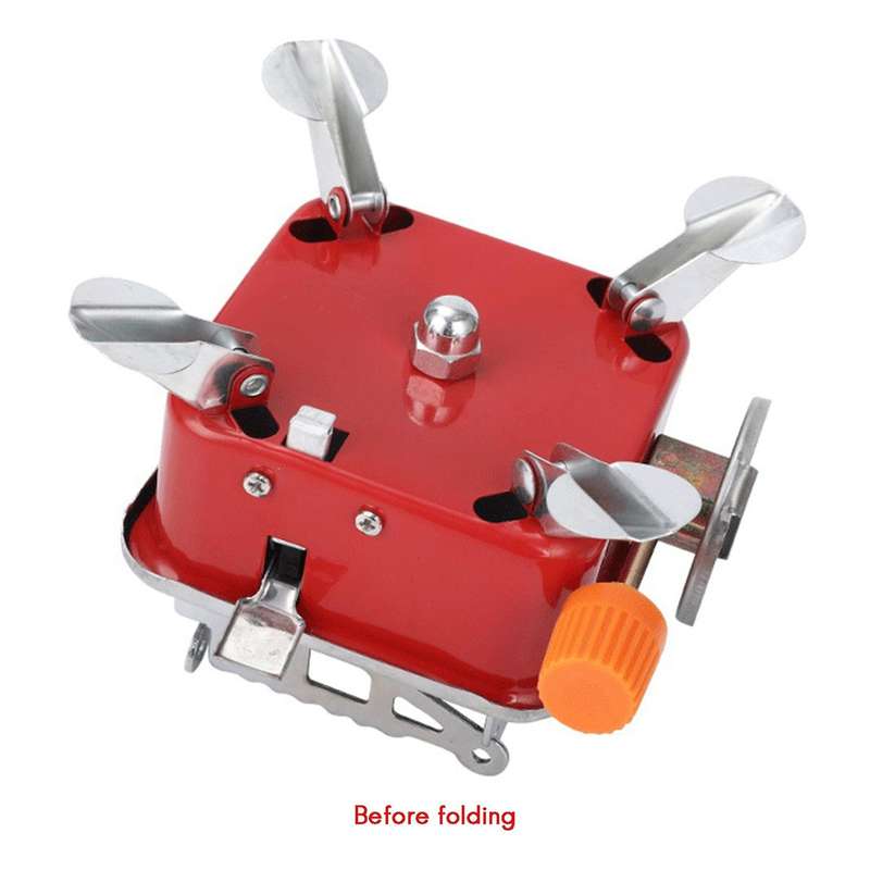 Windproof Burner Camping Gas Stove Foldable Stove Burners Outdoor Mini Portable Square Stove for Bac