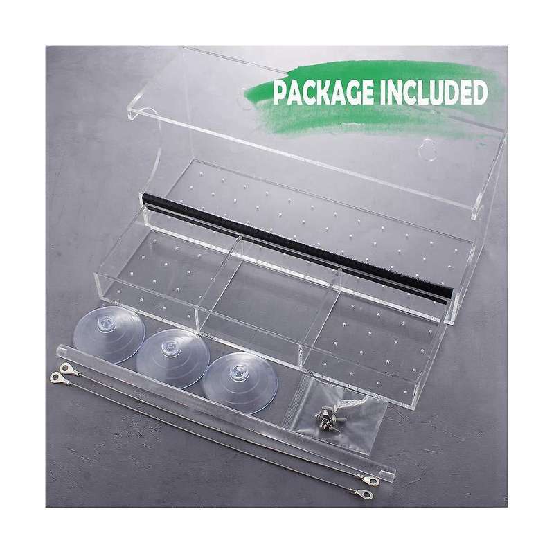 Window Weatherproof Outdoor Suction Cup Hanger Window with 3 Section Tray and Roof Cover