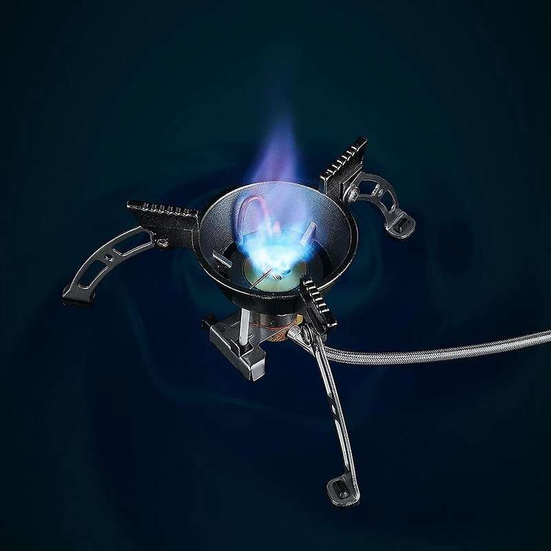 Windproof Camping Stove,3240w Portable Foldable Butane/propane Backpacking Stove with Piezo Igniti