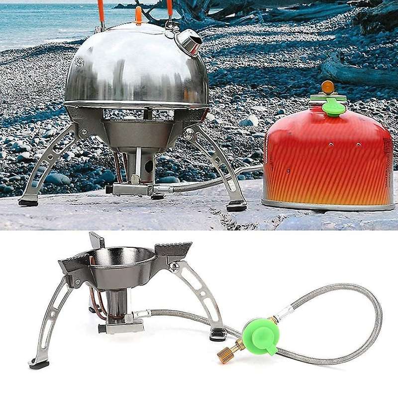 Windproof Camping Stove,3240w Portable Foldable Butane/propane Backpacking Stove with Piezo Igniti