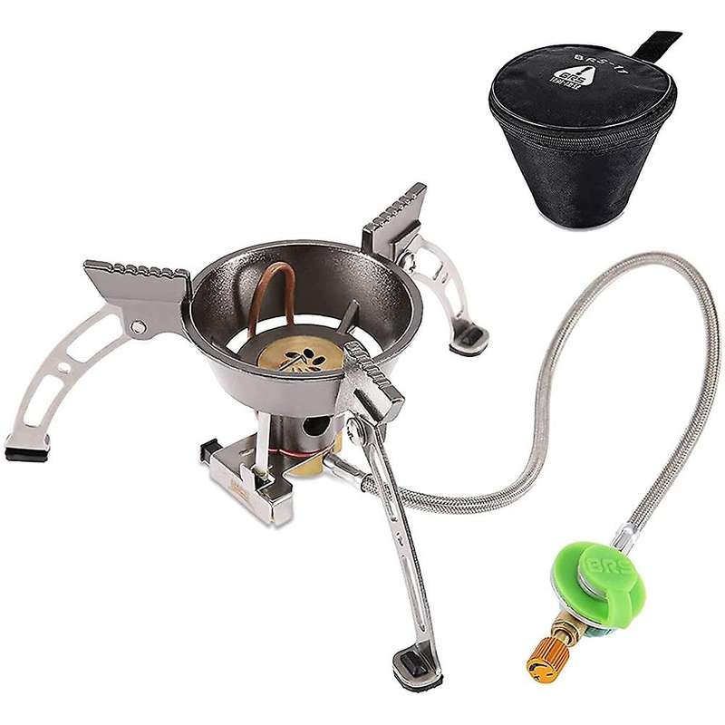 Windproof Camping Stove,3240w Portable Foldable Butane/propane Backpacking Stove with Piezo Igniti