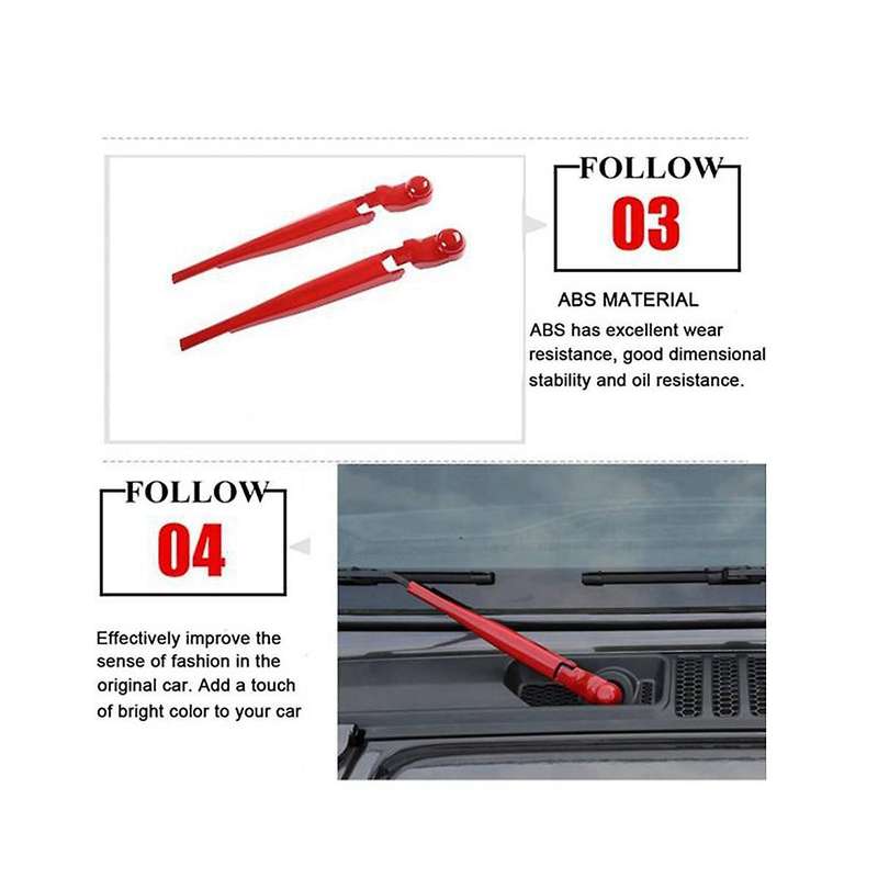 Windscreen Wiper for Wrangler JL JT 2018+ Car Front Rain Wiper Blade Decoration Cover Trim Accessori