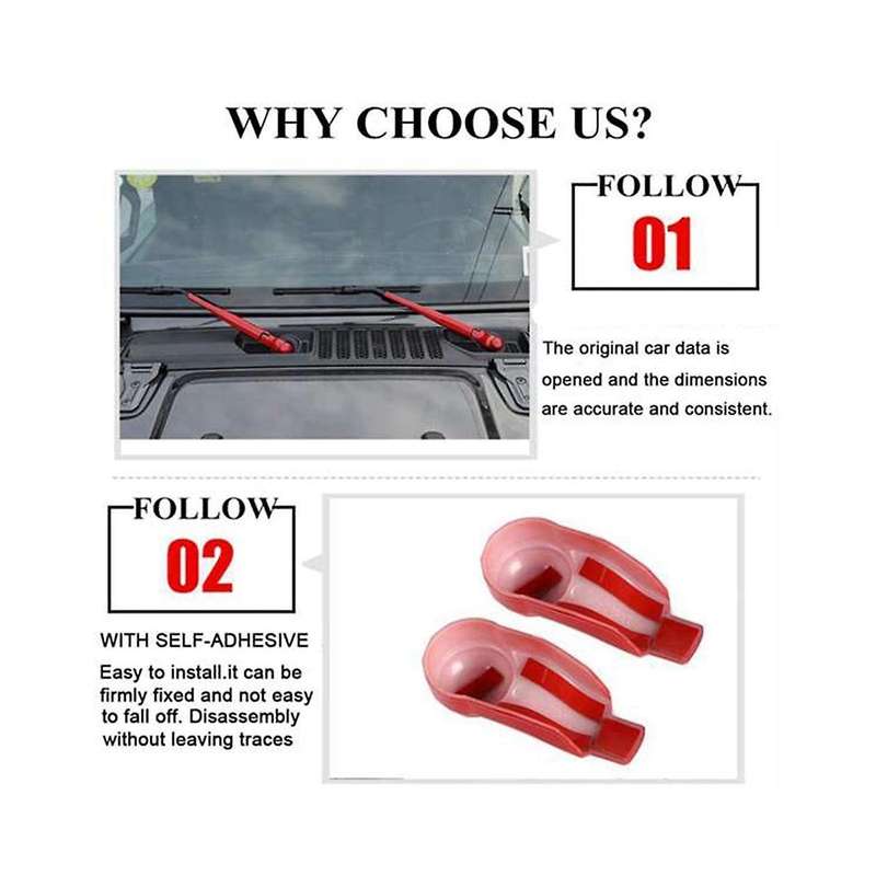 Windscreen Wiper for Wrangler JL JT 2018+ Car Front Rain Wiper Blade Decoration Cover Trim Accessori