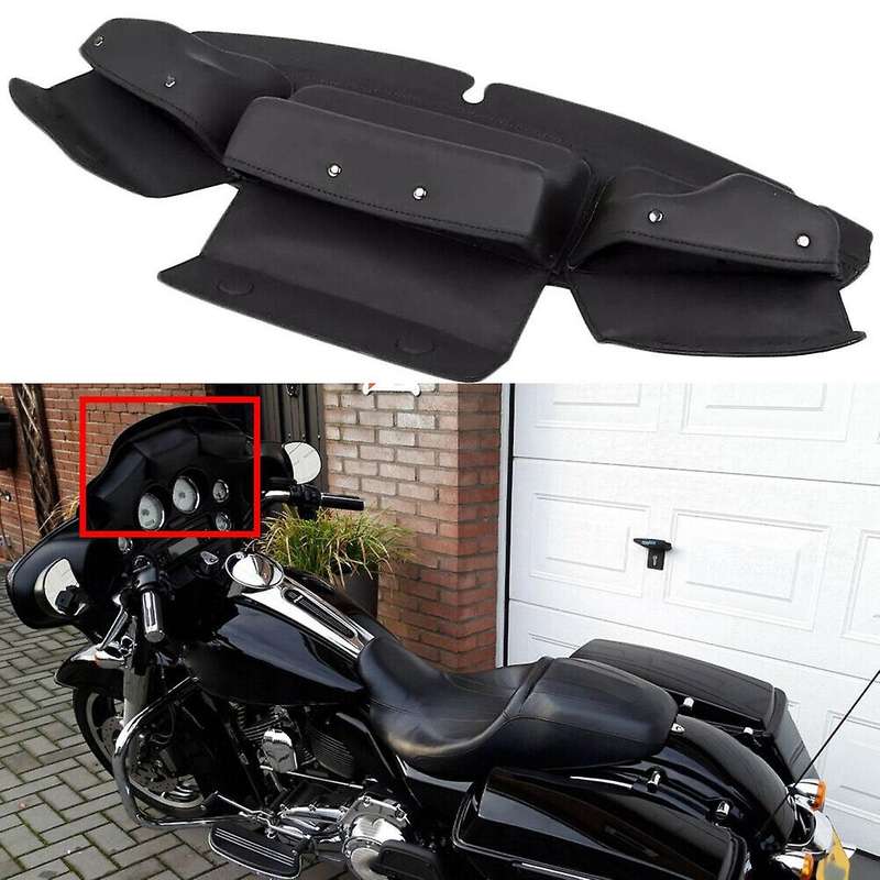 Windshield Bag Three Pocket Batwing Fairing Pouch for 2014-2022 Touring Glide, Street Glide Tri Gli