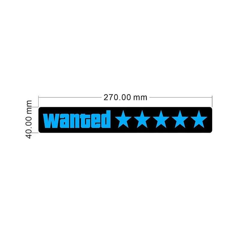 Windshield Electric Wanted Car LED Sign Window Stickers for JDM Glow Panel Accessories - Blue Light