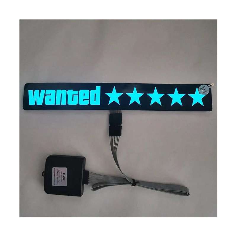 Windshield Electric Wanted Car LED Sign Window Stickers for JDM Glow Panel Accessories - Blue Light