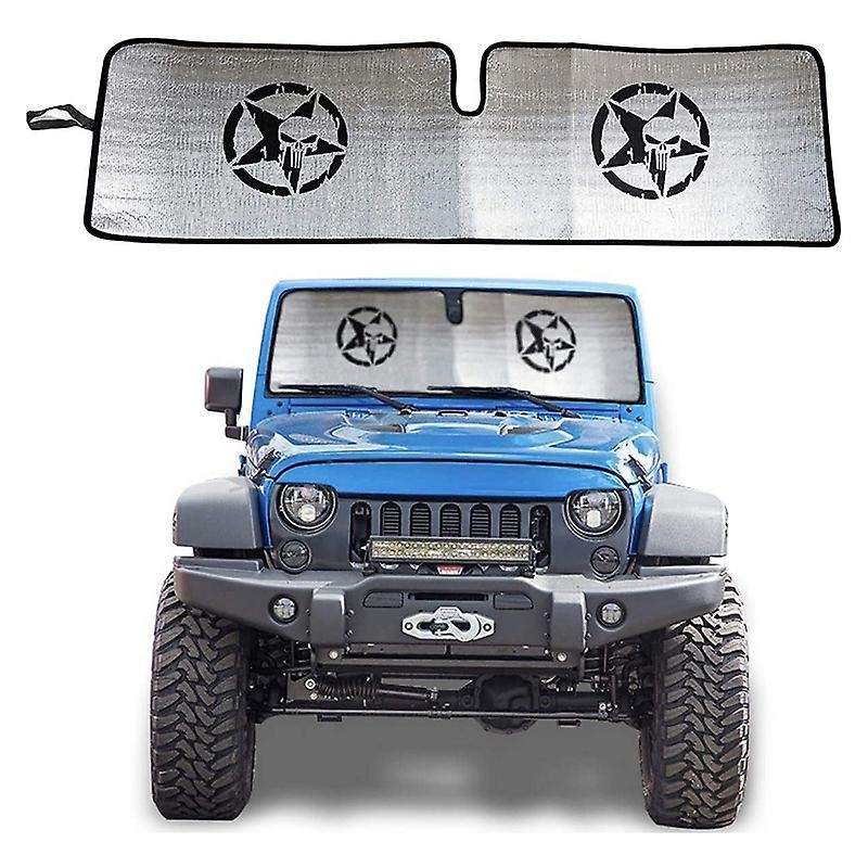 Windshield Sunshade for Wrangler Sun Shade Heat Shield Sun Visor Mat for Wrangler JK, JKU