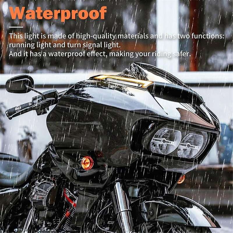 Windshield Trim Lights Windscreen Fairing Led Turn Signals Running Light for Road Glide Models - Si