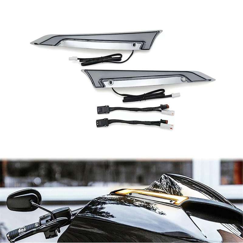 Windshield Trim Lights Windscreen Fairing Led Turn Signals Running Light for Road Glide Models - Si