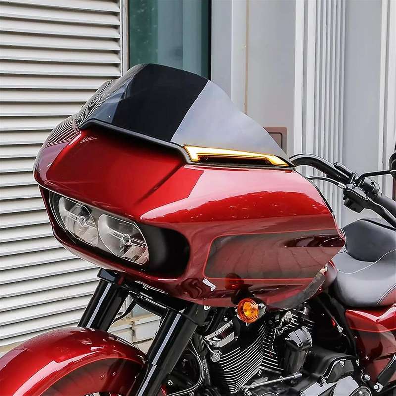 Windshield Trim Lights Windscreen Fairing Led Turn Signals Running Light for Road Glide Models - Bl