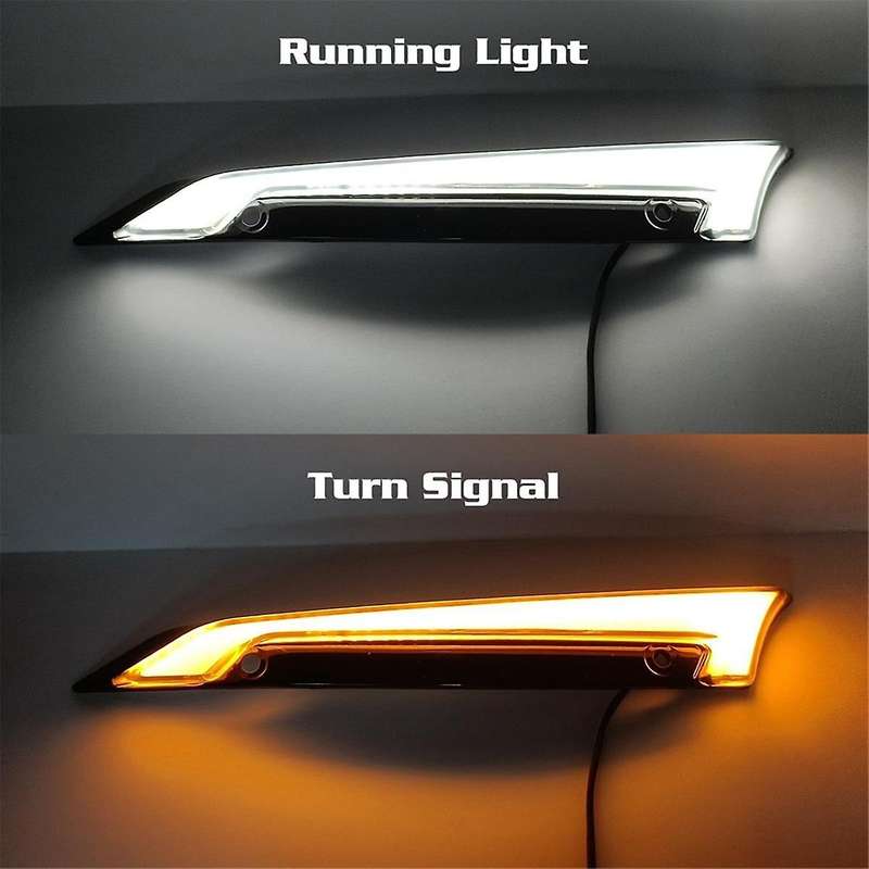 Windshield Trim Lights Windscreen Fairing Led Turn Signals Running Light for Road Glide Models - Bl