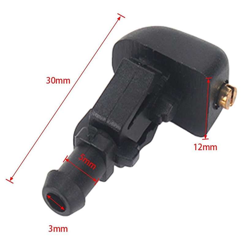 Windshield Washer Nozzle Set 2 Meters Fluid Hose with 4 Pcs Connector for 3W7Z17603AA 3W7Z-17603-AA