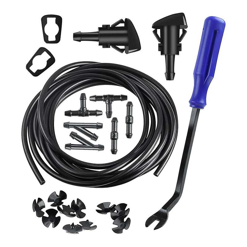 Windshield Washer Nozzles Kit for Ram, Windshield Washer Nozzle Hose with 157-inch Windshield Fluid