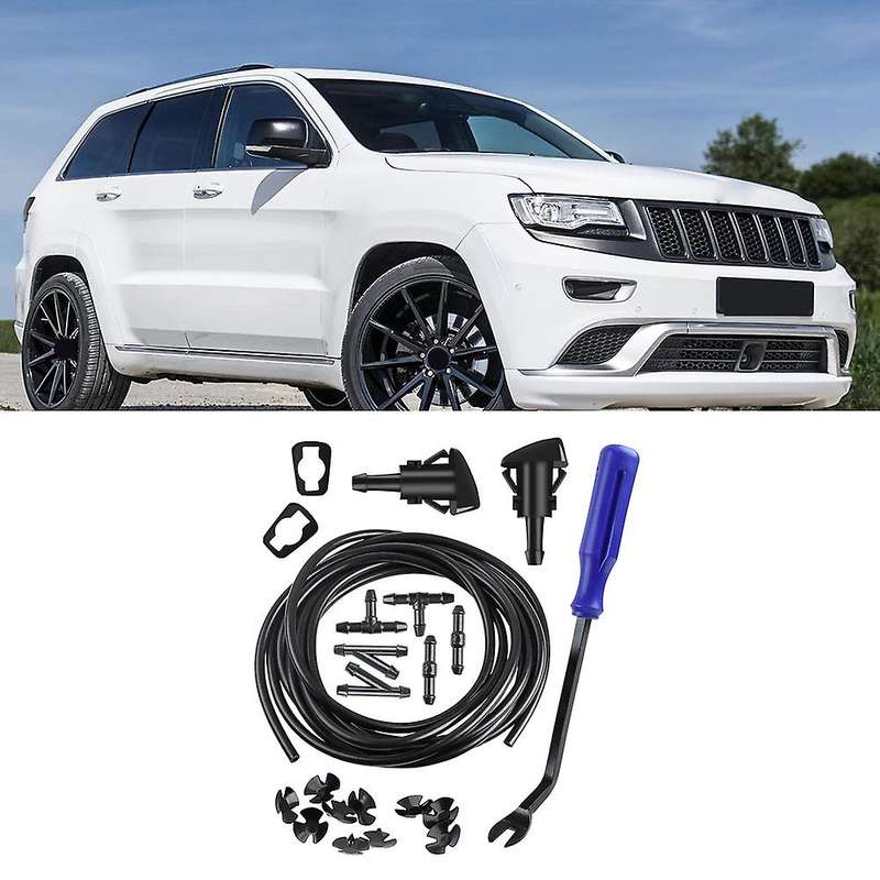 Windshield Washer Nozzles Kit for Ram, Windshield Washer Nozzle Hose with 157-inch Windshield Fluid