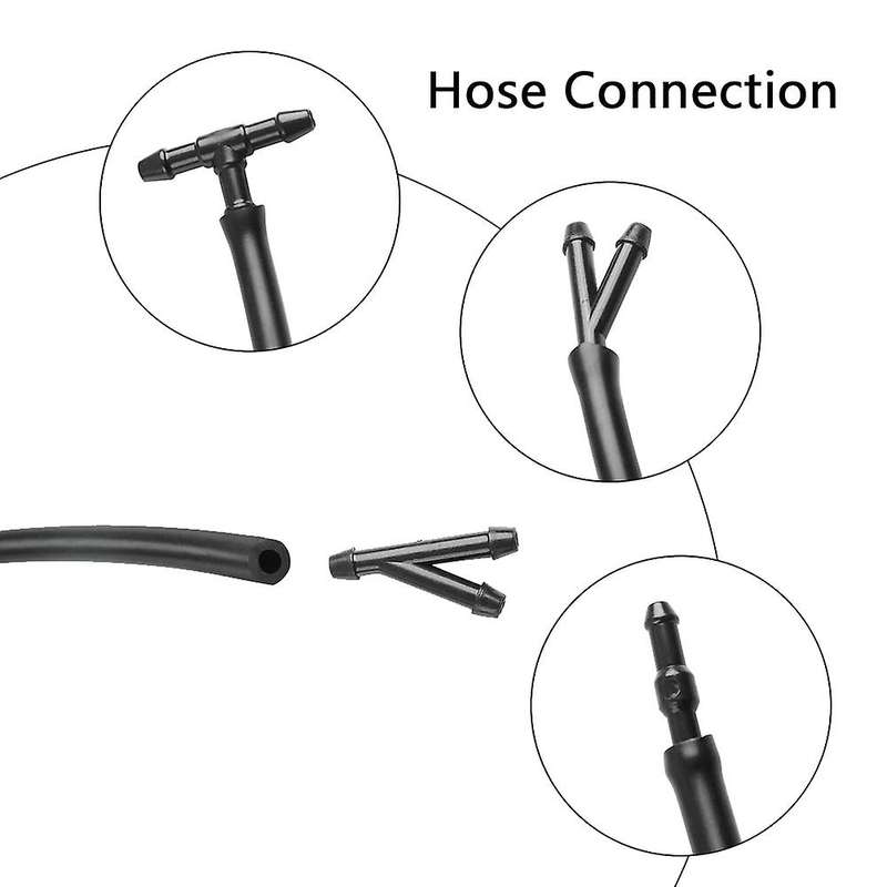 Windshield Washer Nozzles Kit for Ram, Windshield Washer Nozzle Hose with 157-inch Windshield Fluid