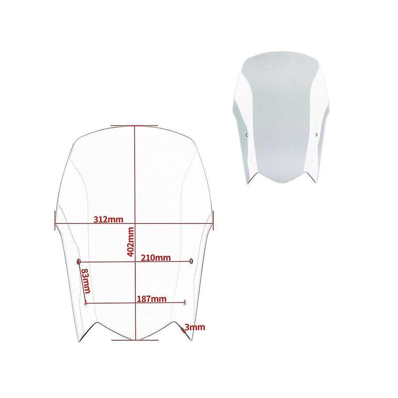 Windshield Windscreen for Tenere 700 Tenere700 2019-2023 Motorcycle Wind Deflector Screen Shield(sm