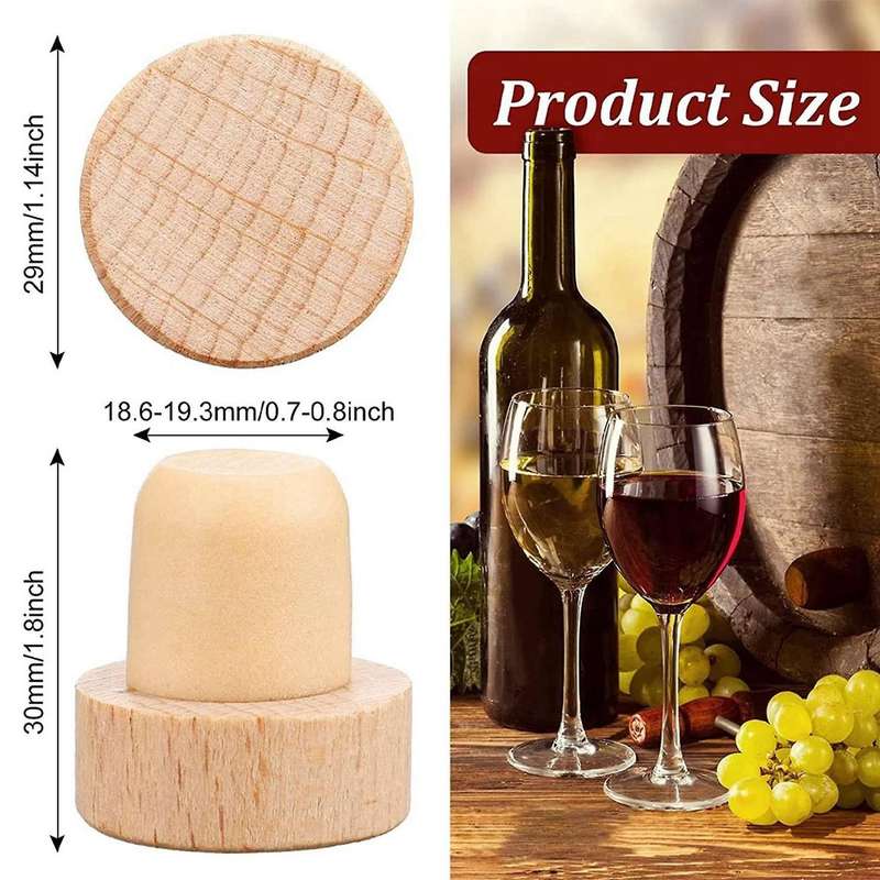 Wine Bottle Corks T Shaped Cork Plugs Compatible Wine Cork Wine Stopper Reusable Wine Corks Wooden a