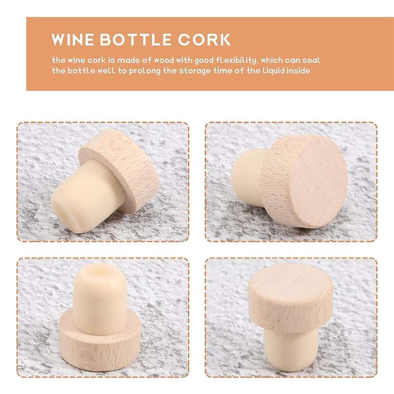 Wine Bottle Corks T Shaped Cork Plugs for Wine Cork Wine Stopper Reusable Wine Corks Wooden and Rub