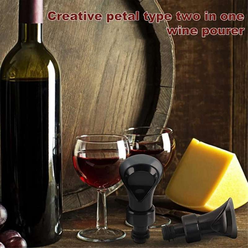 Wine Pourer Fast Wine Decanter Red Wine Preservation Stopper Bottle Stoppers Bar Tools Petal Shape D